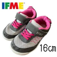 IFME  イフミー　ライト キッズスニーカー  16㎝　ピンク×グレー　女の子のサムネイル