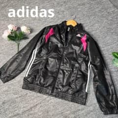 adidas 아디다스 윈드 브레이커 블랙 L 긴 소매 뒤 기모 ◇