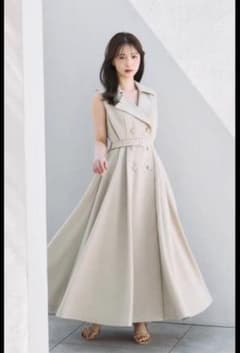 polaura (ポローラ)グレーストレンチドレスワンピース ベージュ SSのサムネイル