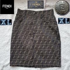 FENDI フェンディ ズッカ柄 FF柄 タイトスカート ブラウン XL - メルカリ