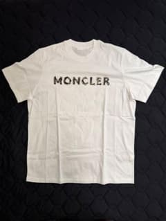 MONCLER ロゴプリント Tシャツ ホワイト - メルカリ
