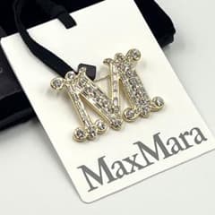 【Max Mara】マックスマーラ Mロゴ ブローチ