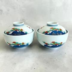 有田焼 龍峰窯 金彩染錦 蓋付き多用丼 2客 美品 】 - メルカリ
