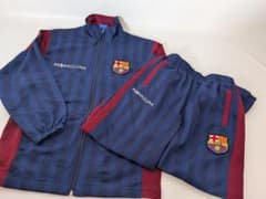 FC Barcelona ストライプ 上下 ジャージ 140 - メルカリ