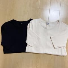 UNIQLOランダムリブクルーネックT（半袖）のサムネイル