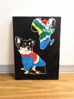 アクリル画　チワワ　犬　絵画　動物のサムネイル