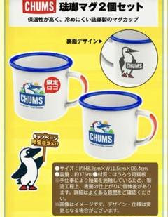 CHUMS チャムス　ボストンバッグ　　琺瑯マグ 4個セット　アサヒ飲料　当選品 CHUMS チャムス ボストンバッグ 琺瑯マグ 4個セット アサヒ飲料