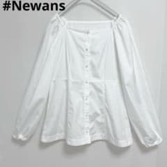 #Newans ブラウス スクエアネック ボリュームスリーブ 白 サイズ1 Mのサムネイル