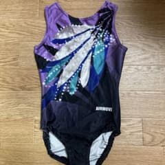AIRMOVE ノースリーブレオタード紫/黒のサムネイル
