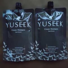 YUSEEK クリームシャンプー ダークブラウン 350g　×２パックのサムネイル