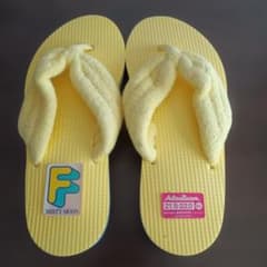 デッドストック】昭和レトロ ビーチサンダル 22cm パイル鼻緒 当時物