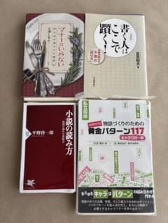 【裁断済】小説の書きかた講座系4冊　三浦しをん、平野啓一郎、書く人はここで躓く！のサムネイル