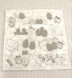 《新品》ちいかわ 映画ちいかわ 刺繍入りガーゼハンカチ（ヒトハとフタバ）のサムネイル