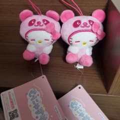 サンリオ ぬいぐるみ パンダ耳付き 2個セットのサムネイル