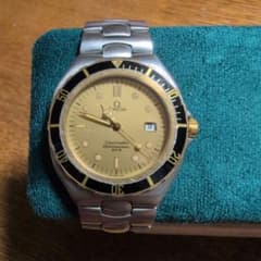 ラージ オメガ OMEGA シーマスター200 YGベゼル クォーツ ゴールド 