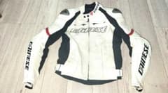 Dainese ライディングレザージャケット 白 46 革ジャン - メルカリ