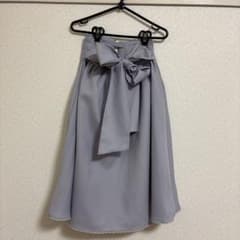axes femme POETIQUEフロントリボン　フレアスカート パープルのサムネイル