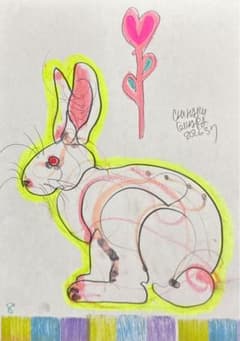 木原千春5分間ドローイング/rabbitエスキース8 - メルカリ