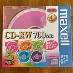 【未開封】CD-RW maxell CDRW80MIX.1P5Sのサムネイル