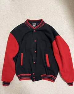 FRUIT OF THE LOOM スタジャン 黒赤 XLのサムネイル