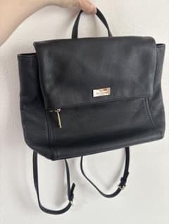 ♡花♡蓮♡様専用 Kate Spade ブラック レザーバックパックのサムネイル