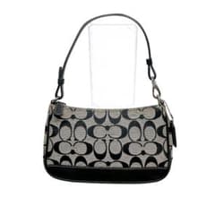 COACH シグネチャー アクセサリーポーチ ミニバッグ 黒 C3J-6094