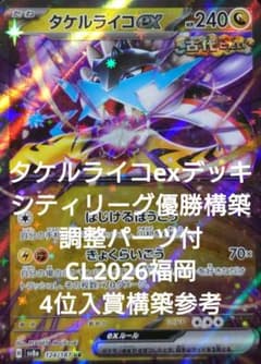 ポケモンカード タケルライコexデッキ 調整パーツ付き シティリーグ