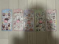 ぷっくりシール 5種セット 動物 アニマルのサムネイル