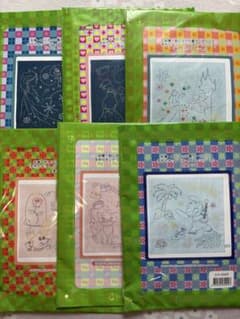 ディズニー 彩葉・刺し子の5重ガーゼクロス 手作りキット 全12種のうち６種のサムネイル