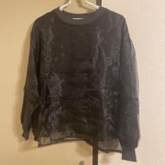 Samansa Mos2 シースルー黒トレーナーのサムネイル
