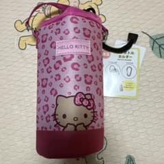 日焼けキティーヒョウ柄 アベイル 箸 おにぎり入れ 水筒 フキン