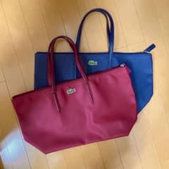 ラコステ LACOSTE トートバッグ ワインカラー／ネイビーカラー 2点セットのサムネイル
