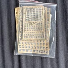 アルファベット 数字 シール ステッカー まとめ売り　レジンのサムネイル