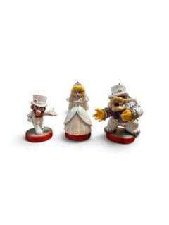 【3体セット】amiibo マリオ ピーチ クッパ ウェディングのサムネイル