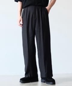 【美品】shiun LINEN STRAIGHT TUCK TROUSERSのサムネイル