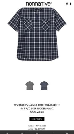 nonnative WORKER PULLOVER SHIRT シャツ　最終値下 nonnative WORKER PULLOVER SHIRT S3531 - メルカリ