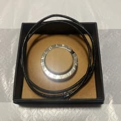 ★美品 BVLGARI ブルガリ キーリング 925ネックレス 革チョーカーのサムネイル