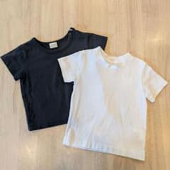 ベビー Tシャツ 2枚セット ホワイト ブラックのサムネイル
