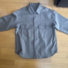 メンズ グレー シャツジャケットMのサムネイル