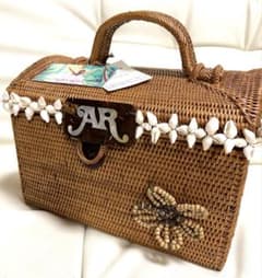 レア アルバローザ ココシェル&レザー カゴバッグ 新品未使用タグ付き