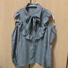 INGNI シャツ　前開きボウタイブラウスMリボンのサムネイル