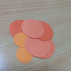 オレンジ 色画用紙 丸型 ハンドメイド 飾り付け★枚数値段要相談★のサムネイル