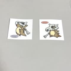 ポケモンデコキャラシール 2枚セット カラカラ　昭和のサムネイル