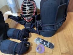 剣道防具1式 竹刀袋 つばどめ×2 防具袋（中学女子使用）のサムネイル