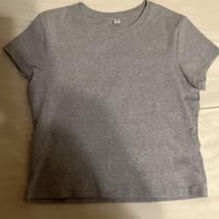 UNIQLO クルーネックTシャツ グレー XLのサムネイル