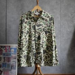 70s 80s seaway ミリタリー カモ コットン シャツジャケット - メルカリ