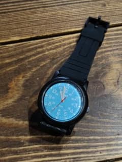 TIMEX□キャンパー腕時計□ブルー水色スカイブルー青ライトブルー文字