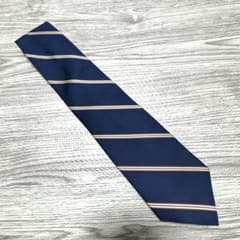 未使用に近い ブルックスブラザーズ レジメンタル ネクタイ ネイビー×ブラウン