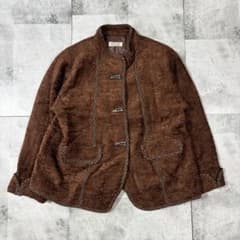 ジャケット アウター ブラウン レトロ クラシカル トグルボタン パイピングのサムネイル