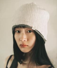 REVERSIBLE LAYERED BEANIE, CREAMのサムネイル